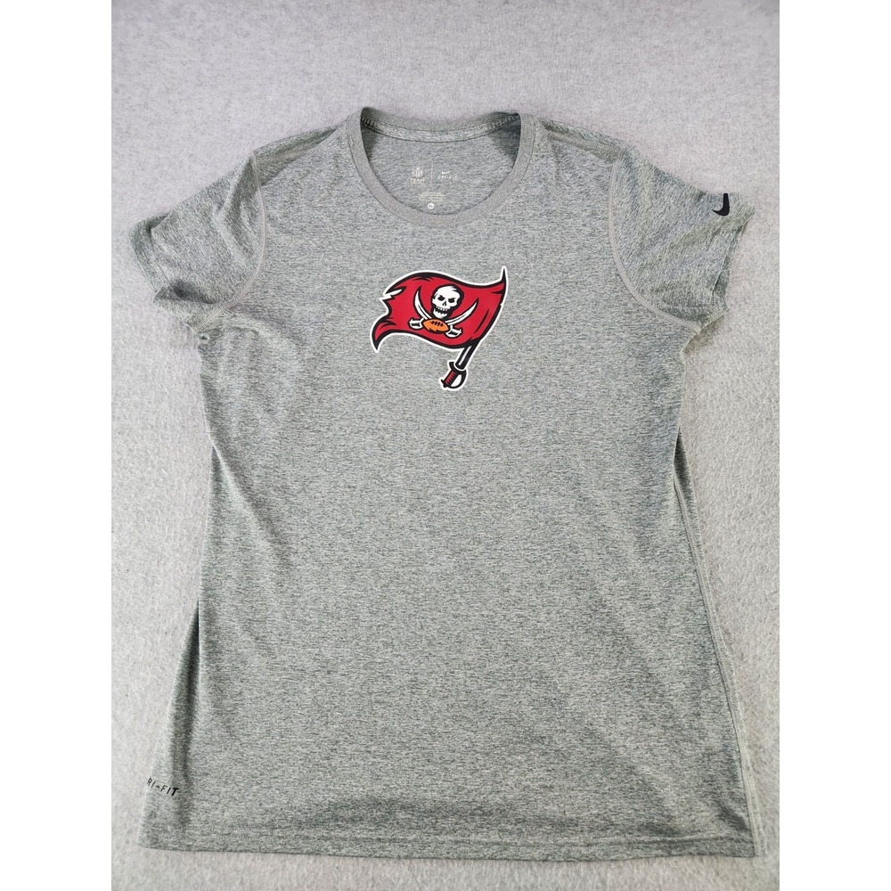 Nike Tampa Bay Bucs Dri-Fit T-shirt Tee Gray Football NFL Florida Womens Size XL
